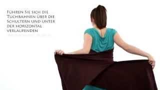 Elastisches Tragetuch mit Tasche- Vorgebundene Trageweise vor dem Bauch