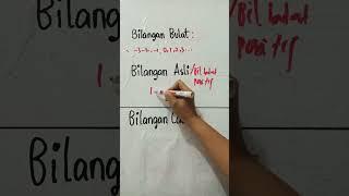 bilangan bulat - bilangan asli - bilangan cacah #shortsmaths #shorts #matematika #bilangan