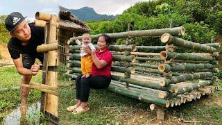 A 14-Year-Old Single Mother - Build Bamboo House For Pig, Worried About Strangers Appearing the Farm