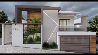 PLANTA 174 -  CASA MODERNA COM 200 METROS ² !! TERRENO 12x25 COM GARAGEM EMBAIXO