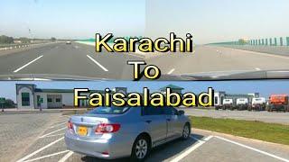 Karachi To Faisalabad  By car Trip   کراچی سے فیصل آباد کار کے ذریعے