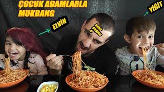 ÇOCUK ADAMLARLA MUKBANG // SPAGETTİ MUKBANG // TÜRKÇE YEMEK MUKBANG