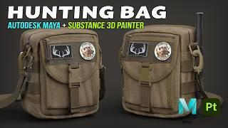 Hunting Bag | Autodesk Maya + Substance 3D Painter