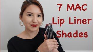 MAC Lip Liner Collection! w/ LIP SWATCHES & Favorites!