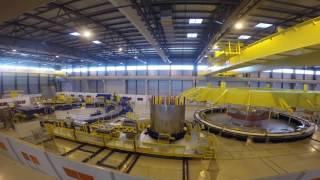 Time lapse from inside the Poloidal Field Coils Winding Facility