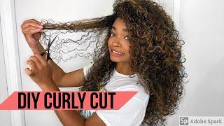 How I Trim & Shape My Curly Hair at Home | NEW METHOD