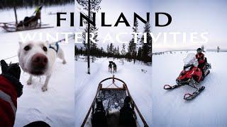 HUSKY AND SNOWMOBILE SAFARI IN SAARISELKA - LAPLAND | FINLAND ROAD TRIP EP. 4