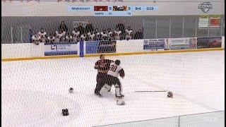 GOALIE FIGHT - Brandon Balcar (Cambridge) vs Marek Andreoli (Caledon)