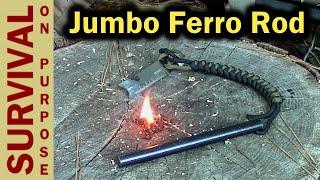 Jumbo Ferro Rod Firestarter- The 5ive Star Gear Pro Series