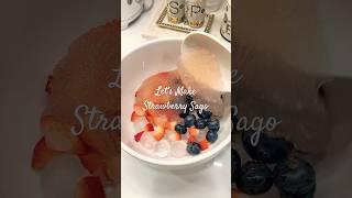 Let's make strawberry sago🪽#aesthetic #asmr #sago #valentinesday #pink #dessert #recipes #fyp