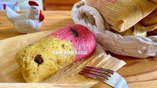 Tamales Dulces esponjaditos con maicena fresavainilla 