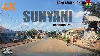 Sunyani Day Drive E25 from Fiapre in the Bono Region of Ghana 4K