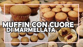 MUFFIN CON CUORE DI MARMELLATA // MUFFINS WITH HEART OF JAM