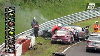 BIG CRASH BMW M4 GT4 & PORSCHE CAYMAN GT4 | ADAC 24H RAVENOL NÜRBURGRING 2024 #24hNBR