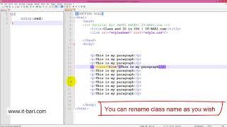 22  Class and ID in CSS  IT Bari com   Web Design Bangla Video Tutorial