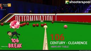 Snooker 106 Break Clearence (PC) Gameplay | Player View | Shooterspool