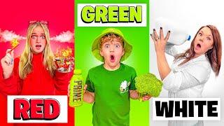 Eating Only ONE Color of Food for 24 Hours!