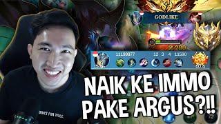 PERTAMA KALI NAIK IMMO PAKE ARGUS!! - Mobile Legends #MLBBIDCreator