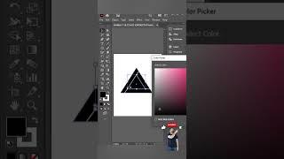 Design a Cool Triangle Effect in Adobe Illustrator  #trendingshorts #youtubeshorts