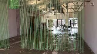 To The Choir, 2021, macrame cord—installation—Salina Art Center, KS, dimensions variable.