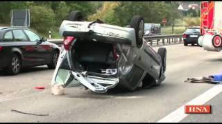 Schwerer Unfall auf der A44 bei Zierenberg