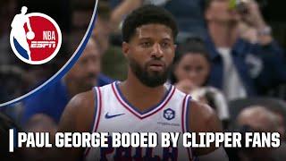 Paul George is greeted by boos from Clippers fans in his return to LA | NBA on ESPN