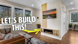 DIY Electrical Fireplace Build & Slat Wall