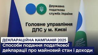 Способи подання податкової декларації про майновий стан і доходи