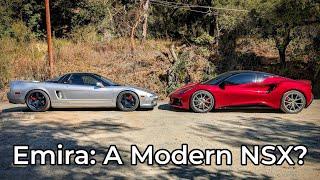 2024 Lotus Emira V6 vs 1991 Acura NSX - Head to Head Review!