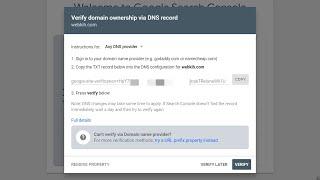 Verify Domain Ownership via DNS Record | Google Search Console publisher 2020 (DNS & TXT Records)