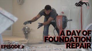 Installing Push Piers and Helical Tie-Backs in Southern California - Day of Foundation Repair Ep 2