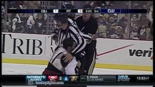 Rick Nash vs Evgeni Malkin Sep 25, 2010