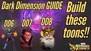 DD6 - DD7 - DD8 Guides!! BUILD THESE TEAMS/TOONS - Marvel Strike Force - MSF