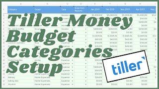 Tiller Money - How to Set Up Your Tiller Money Budget Categories in 5 MINUTES!