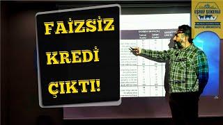 Faizsiz Kredi Çıktı!