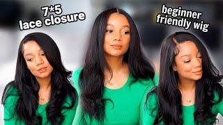 AFFORDABLE Textured Wig! Yaki Straight Wig Install Bye Bye Knots Pre-cut Wig Klaiyi Hair