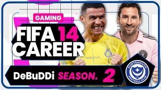  LIVE STREAM FIFA 14!! CR7 x LM10 Portsmouth Career Mode - FIFA 14 Mod 23/24 (No Commentary)