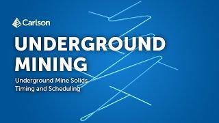 Underground Mine Solids Timing and Scheduling | Part 2