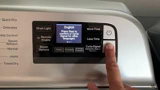 Changing the Language on a Maytag Dryer