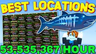 TOP 3 LOCATIONS To FISH FOR MONEY & LEVELS in ROBLOX FISCH! (Roblox Fish)