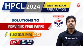 HPCL 2024 |  Solutions to Previous year papers | Electrical Engg. 2023 #hpcl #live