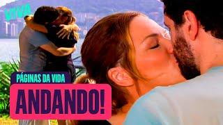 ISABEL VÊ RENATO ANDANDO SOZINHO E LHE DÁ UM BEIJÃO! | PÁGINAS DA VIDA | MELHOR DO DIA