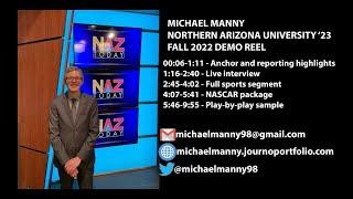 Michael Manny fall 2022 sports anchor/reporter/play-by-play demo reel