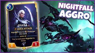 NOCTURNE & DIANA NIGHTFALL AGGRO! | Legends of Runeterra Targon Expansion | LoR Aggro Deck