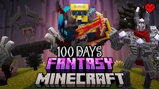 Surviving 100 Days in FANTASY MINECRAFT but in Hardcore... Did i survive?