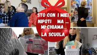 GIOCO CON I MIEI NIPOTI MA CORRO A SCUOLA PERCHE' STEFANO STA MALE *VLOGMAS 19*