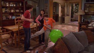 Drake & Josh - Robbie Kicks Drake In His Left-Leg For Stealing His Sit-&-Bounce