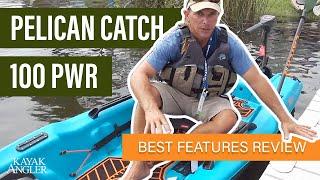 Pelican Catch 100 PWR Fishing Kayak  Specs & Features Review and Walk-Around 
