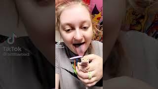 Britt Barbie kisses her gecko