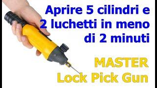 Come aprire 5 cilindri europei e 2 lucchetti in meno di 2 minuti con Master lockpick Gun. DEVASTANTE